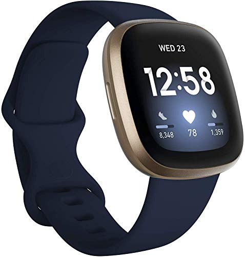 Fitbit Versa 3 - Smartwatch Midnight Blue/Gold Aluminum