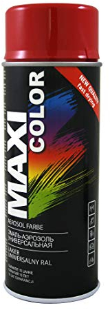 Maxi Color NEW QUALITY Sprühlack Lackspray Glanz 400ml Universelle spray Nitro-zellulose Farbe Sprühlack schnell trocknender Sprühfarbe (RAL 3020 verkehrsrot glänzend)