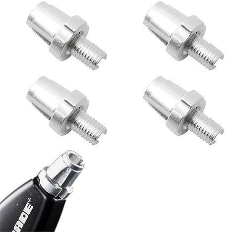JZK 4 tuercas ajustadoras de cable de freno de bicicleta plateadas M7, 7 mm, tornillo regulador de ajuste de palanca de freno para bicicleta de montaña, carretera, MTB, tornillos de ajuste de mango de