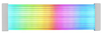 MARSGAMING Mars Gaming MCA-24X, 24PIN ATX ARGB Stromkabel für Motherboard, Ultrahelle LEDs, Synchronisierte ARGB Beleuchtung, Flexibles Silikon Mono Layer Kabel mit Side Strip Light