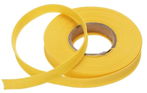 QUARKZMAN 12 mm Einzelfalz Schrägband Polyester Nahtband Gurtband Stoffband für Nähen, Säumen, Quilten, Einfassen von Handwerk (Gelb 9 m)