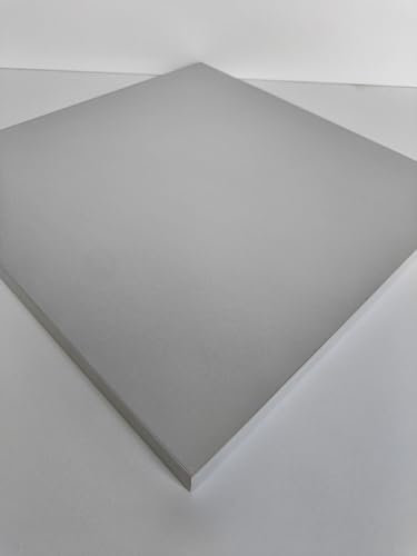 Generico Pannello Truciolare Nobilitato Grigio chiaro Bordato su 4 lati mm 18 Varie Misure (1, cm. 90 x 50)