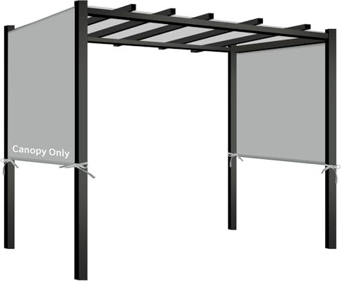 Universal-Pergola-Ersatzdach, 4,5 x 1,8 m, für den Außenbereich, nur Abdeckung, Grau