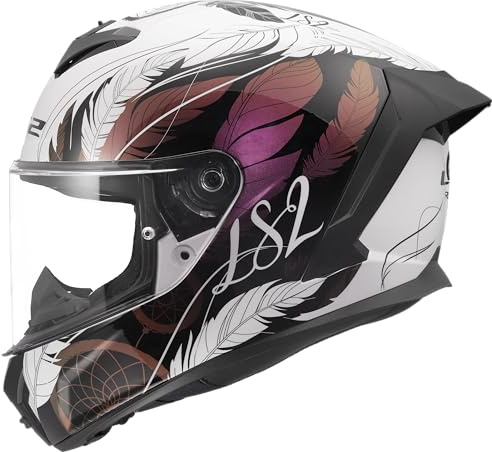 LS2, Casco Moto Integral RAPID III BOHO White Black Pink, S