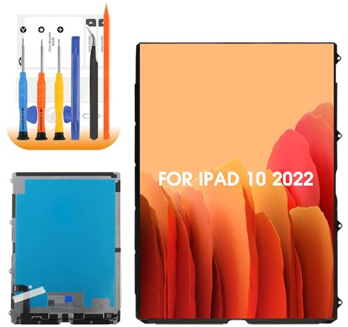 AGCUT Display LCD per iPad 10 (2022) Display LCD per iPad 10th 2022 A3162 A2757 A2777 A2696 10.9 Pollici Schermo di Ricambio Pannello di Vetro con Riparazione (Nero, Non Touchscreen)