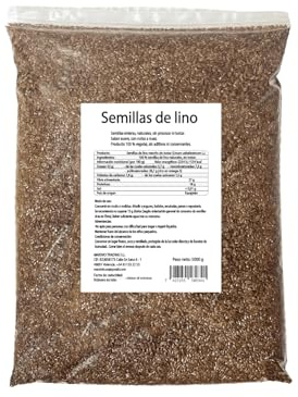 MaxiVio Semillas de Lino Crudas 5 kg - Ricas en Omega-3 y Fibra - Ideal para Batidos y Repostería