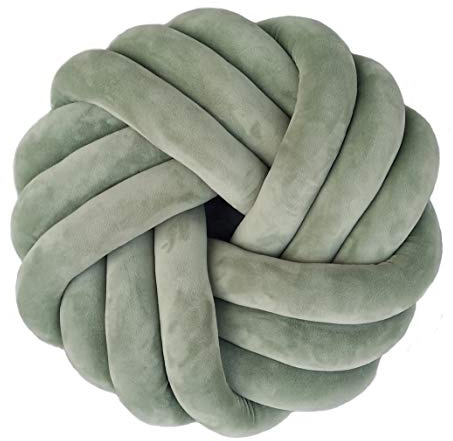 Cyprinus Carpio Creative Knot Ball Pillow l Rose Flower Cushion Sofa Lumbar Pillow Household Throw Pillow Decoration(Army Green)