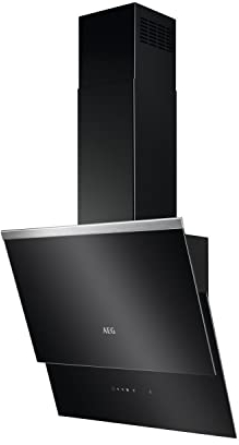 AEG 55cm Angled Cooker Hood - Black Glass