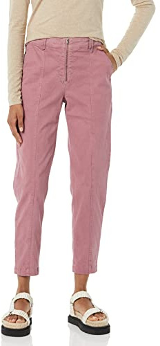 Amazon Essentials Women's Stretch Chino Utility Detail Pant, Mauve, 16