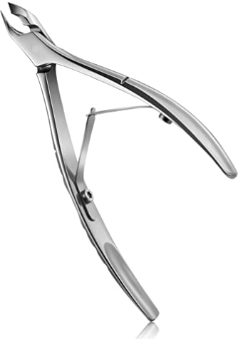 FERYES, Tagliacuticole con spintore, tagliacuticole professionale 2 in 1, pinza per cuticole a mascella completa da 6 mm, strumento di rimozione cuticole in acciaio inossidabile