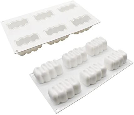 hahuha Yule Moule à bûches de Noël mignon en silicone pour gâteau de Noël Kit de pâtisserie française Moules à bonbons Lettres (#1219-2-A, taille unique)