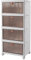 Impilabili Scatole, Comodino cassetti in plastica, contenitore 4-rack con ruote, Organizzatori Salvaspazio utilizzato per riporre scarpe, libri, giocattoli, snack, cosmetici,utensili