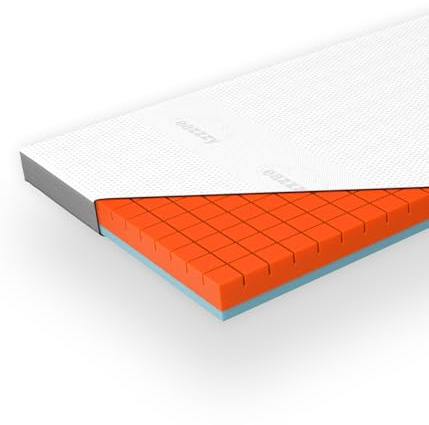 Genius eazzzy Premium Cube Topper - 160 x 200 cm, Altura 9 cm, colchón ergonómico 2 en 1 Reversible con Lado Fijo y Suave, Funda de Malla Transpirable, con Lazos en Las Esquinas, Lavable