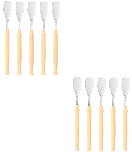 EXCEART 10piezas Espátula De Pintura De Inoxidable Mango Para Mezcla De y Manualidades