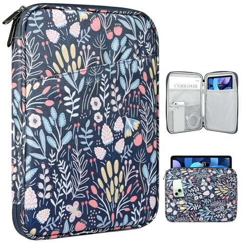 TiMOVO 9-11 Custodia per Tablet, Compatibile con iPad 11 A16 2025, iPad 10,9/10,2| Air 11, Galaxy Tab A9+ / A11 Plus 11, Borsa Protettiva con Tasche, Fiore Colorato