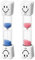 2 PCS Sabliers Minuterie Horloge de Sable Hourglass avec Le Visage Souriant Horloge à Sable Sablier pour Enfant pour Jeux,Cuisine, Exercice,Etude,Brossage etc Sabliers Minuterie Horloge(3 Minutes)
