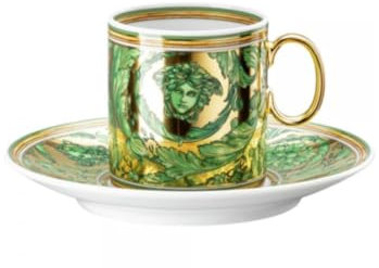 Versace Medusa Garland Green - Tazzina da caffè 2 pezzi