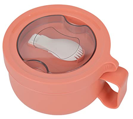Fdit Tazón Aislado de 850 Ml, Tazón de Sopa Térmico Interior de Acero Inoxidable a Prueba de Fugas con Asa para Fideos Al Vacío Multifuncional (-3118220297812)
