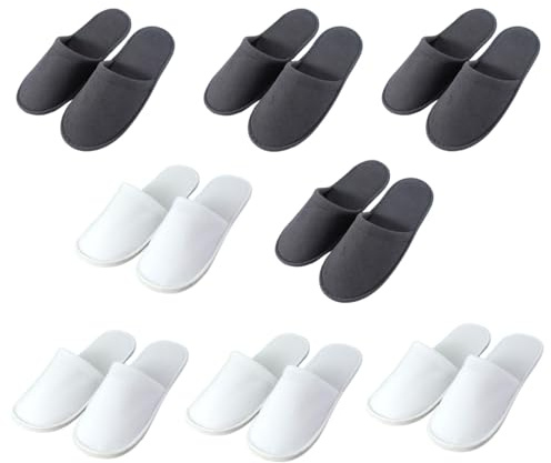 YKKJONLY 8 Paia Pantofole usa e getta，pantofole da hotel，per Casa, Viaggi, Bagno, Hotel.