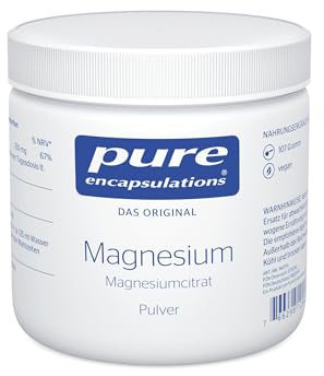 Pure Encapsulations - Magnesiumcitrat Pulver - Muskelunterstützung, Energie Booster, Knochen - Leicht dosierbar & vegan - 107g