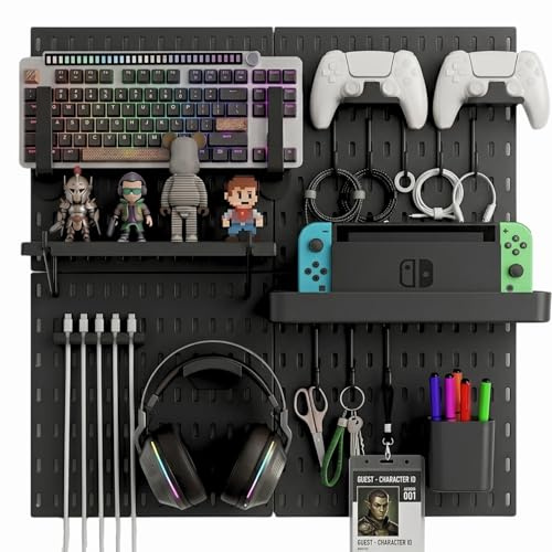 Keepo Kit de panneaux perforés et accessoires modulaires pour jeu, tableau perforé