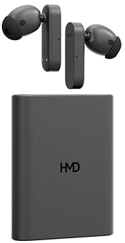 HMD Amped Buds Wireless Bluetooth In-Ear Headphones with Integrated Power Bank (Hybrid ANC, ENC, Up to 95 Hours Playback Time, USB-C, IP54) Black