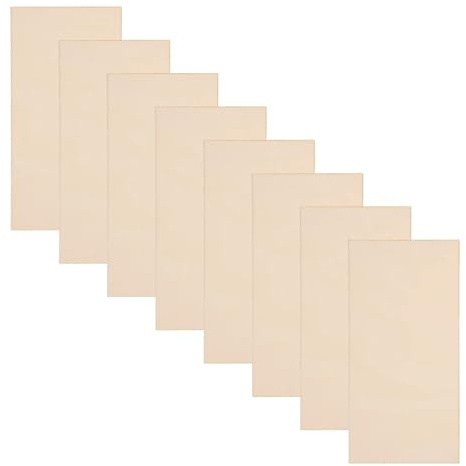 Sin Terminar Tablero Madera 8 láminas de madera contrachapada sin acabado 10x20 cm, tablones en blanco for manualidades, grabado, pintura, decoraciones, placas y letreros