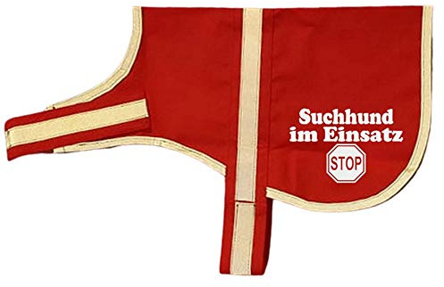 reflektierende Weste Leuchtweste Kenndecke Kennweste mit Reflektor für Hunde Suchhund im Einsatz