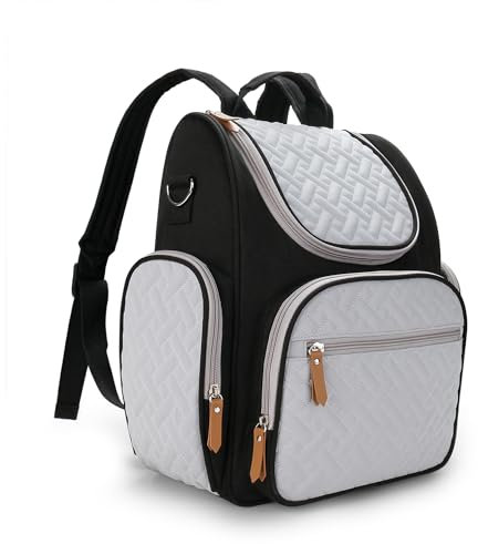 KADUNDI Baby Windel Rucksack - Große Kapazität Wasser-resistente Windel Tasche Travel Backpack&Outdoor Bag（Schwarz）