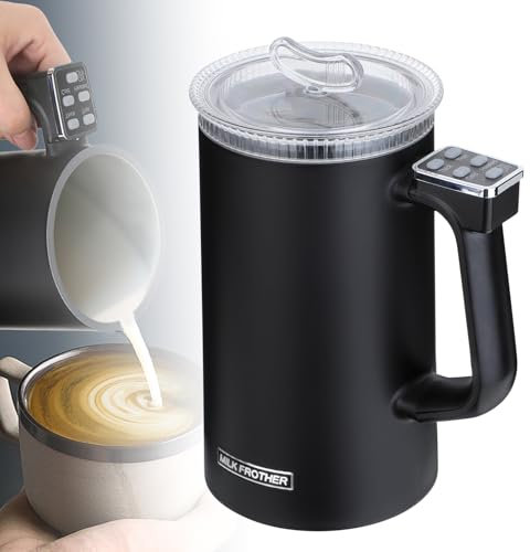 Milk Frother Electric 4 in 1 Automatic Milk Frother 350ml Milk Steamer Hot & Cold Milk Foamer Steamer Milk Warmer Silent Operation Silent Operation for Coffee Latte Hot Chocolate Cappuccinos Macchiato