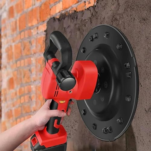 WHYYDSS 1680W Electric Concrete Cement Mortar Trowel, Wall Smoothing Polishing Machine, Adjustable Speed Cement Mortar Trowel, Electric Board Grinder,1Battery