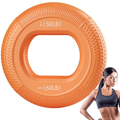 Anneau de préhension ergonomique pour renforcement de la main - Anneau d'exercice pour soulager le stress - Anneau de préhension portable - Rééducation de fitness - Appareil de musculation