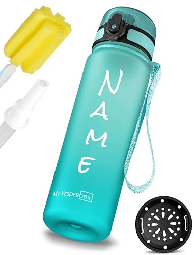 My Vesperbox Bouteille d'eau pour enfants - Anti-fuite et adaptée aux boissons gazeuses - Gourde d'eau pour enfants - Pour l'école et le sport - Gourde pour filles et garçons - Avec emballage