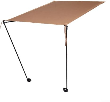 Besshepplo Moon Chair Sunshade Canopy Cover Adjustable Outdoor Chair Canopy Cover UV Protection Canopy Waterproof Sun Shade Sail for Beach Camping(Khaki)