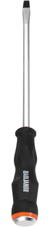 HARFINGTON Magnetic Slotted Screwdriver SL8 x 190mm CR-V Steel Go-thru