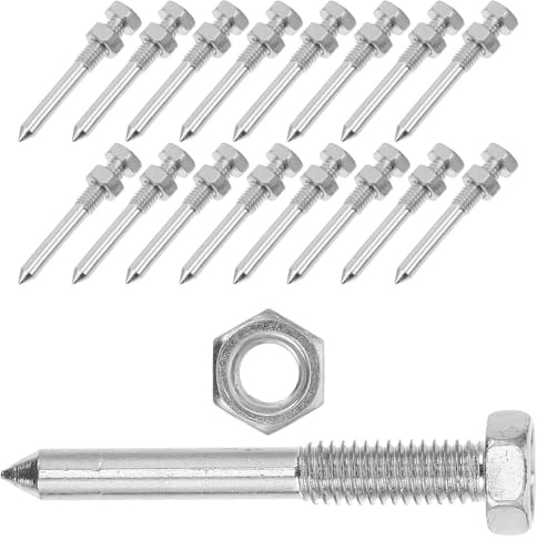 Abaodam Zapatos Aireadores de Césped Clavos de Metal 20 Piezas, Estacas de 4,2 Cm para Aireador de Jardín, Accesorios Resistentes para Aflojamiento del Suelo y Cuidado del Césped