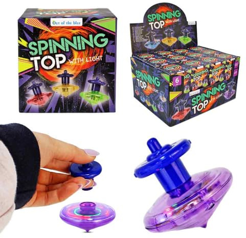Kreisel zum Abfeuern – ca. 5,5 cm – Drehkreisel Spielzeug mit Starter – Aufstecken, drehen und starten – Action Spielzeug für Kinder (1)