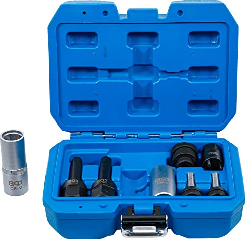 BGS 9639 | Injector Repair Kit | for Common-Rail | 8 pcs. | Drive internal square 12.5 mm (1/2 inch), chrome vanadium steel, suitable for injectors from Bosch, Denso, Siemens