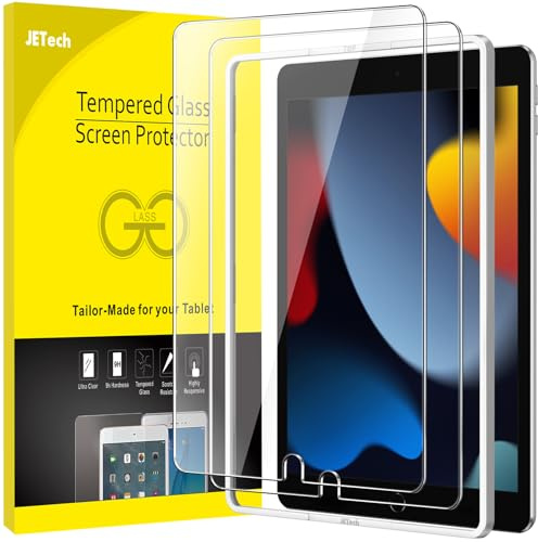 JETech Schutzfolie für iPad 9./8./7. Gen 10,2, 2 Stück | Für iPad 10,2 (2021/2020/2019), 9H Gehärtetes Glas Displayschutz, HD Klar, Kratzschutz, Einfache Installationshilfe