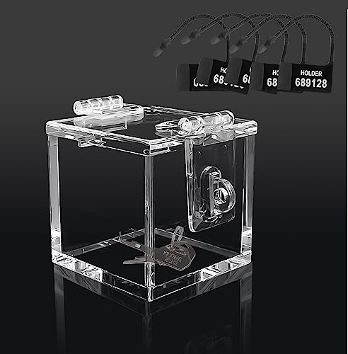 MFMYEE Coffre-fort à clés pour cage de chasteté BDSM, porte-clés de chasteté transparent, boîte acrylique pour jeu de chasteté, jouet sexy multifonctionnel avec verrou anti-infidélité (Transparent)