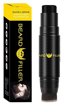 Cikiki 1 stylo de remplissage de barbe à double extrémité, étanche, résistant à la transpiration, crayon naturel moustache pour U3z5 façonner la barbe, outil de réparation