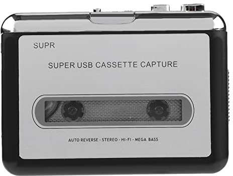 Convertidor de Cassette, Convertidor de Cassette a MP3 Adaptador de Cassette Convertidor de CD MP3 Cinta Digital Reproductor de Música de MP3, con Cable USB