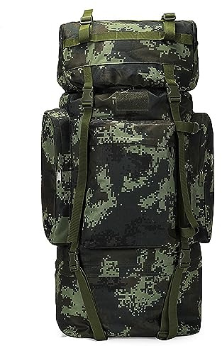 Kabxhueo Extra groß Innenrahmen Trekkingrucksack 120L Wasserdichter Militär Rucksack mit Regenschutz Wanderrucksack Outdoor Survival Rucksack fur Herren Damen Camping Trekking Reisen,Style 5