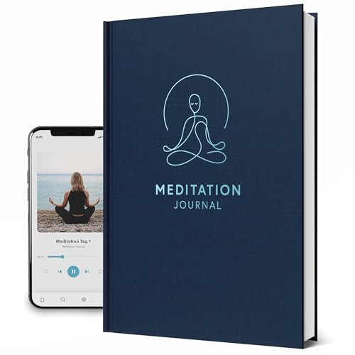 Meditation Journal | Achtsamkeitstagebuch mit geführten Audio Meditationen – Anti Stress Dankbarkeitstagebuch für Entspannung & Achtsamkeit | Mindlook & Koala Mind