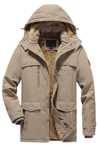 Chaqueta Parka Blanca Hombre, Abrigo Grueso, Cazadora Militar y Vaquera Negra, Abrigos para Hombres Bajitos, Chaqueta Urbana Moderna