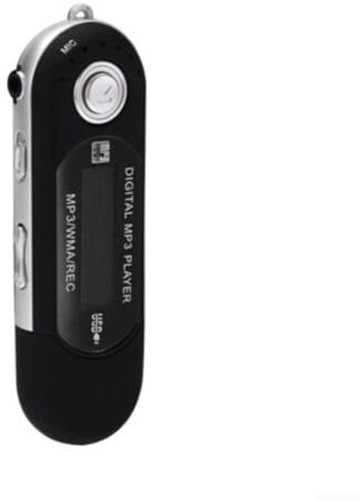 Hasaller Lecteur de musique MP3 portable avec écran LCD - Lecteur MP3 USB avec écouteurs - Clé USB numérique avec fonction radio FM (noir)