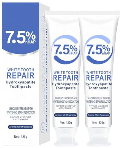 DEJIN 2 Pcs Croent Hydroxyapatite Toothpaste - Nano Hydroxyapatite for Enamel Repair, Whitening, and Sensitive Teeth Care, Fluoride-Free, Natural Ingredients
