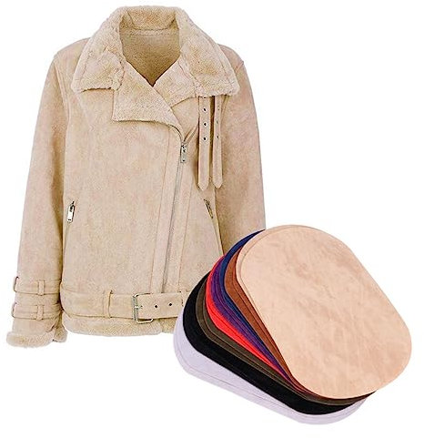 KOCKSHION 16stücke Teiliges Bügelflicken Velourslederimitat in Farben Ovale Ellbogen Kniepatches Zum Aufbüglen Oder Nähen Vielseitig Für Jeans Hosen Pullover Und DIY-reparaturen Geeignet