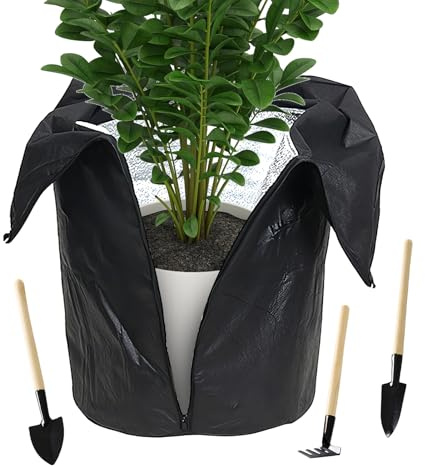 Protección Invernal para Plantas | Aislamiento Térmico Anticongelante con Cremallera De Cordón,Funda para Macetas De Flores para Invierno,para Flores Arbustos Jardín Exterior Patio Césped