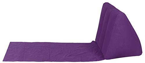 Restokki Oreiller de Soutien Triangulaire Gonflable pour Le Dos, Coussin Portable pour l'intérieur et l'extérieur, Rouge Violet foncé, 138x48x48cm (Bleu Violet foncé)